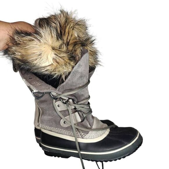 Sorel Joan Of Arctic Waterproof Snow Leather Faux Fur Boots - Picture 1 of 8